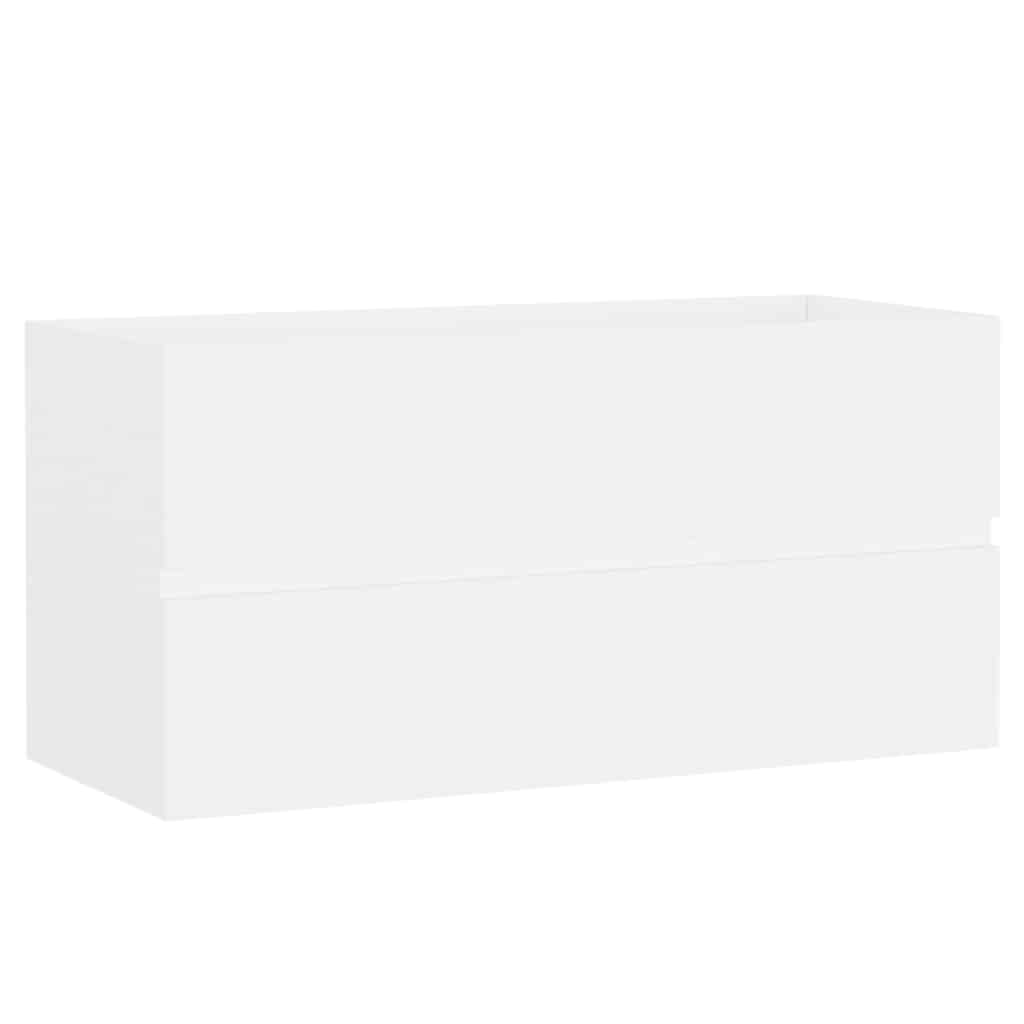 vidaXL Sink Cabinet with Built-in Basin White Engineered Wood