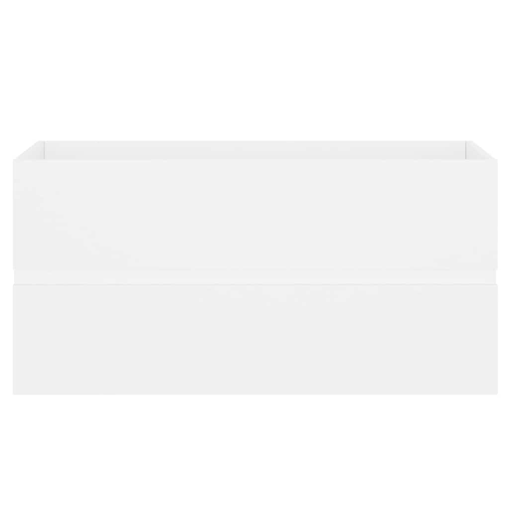 vidaXL Sink Cabinet with Built-in Basin White Engineered Wood