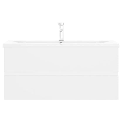 vidaXL Sink Cabinet with Built-in Basin White Engineered Wood