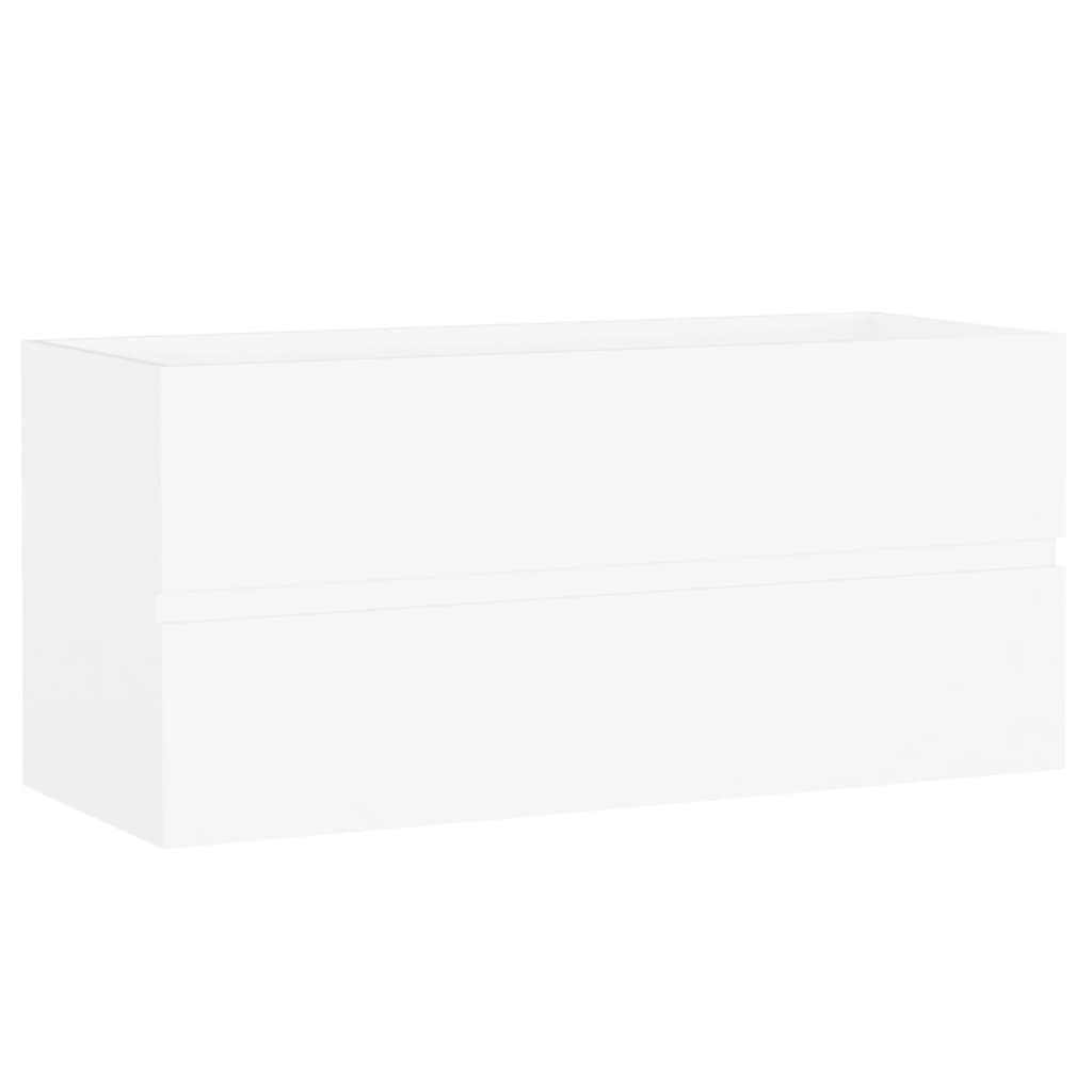 vidaXL Sink Cabinet with Built-in Basin White Engineered Wood