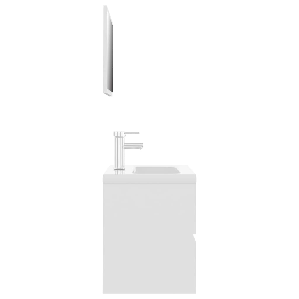 vidaXL Bathroom Furniture Set | White | Engineered Wood | Medium
