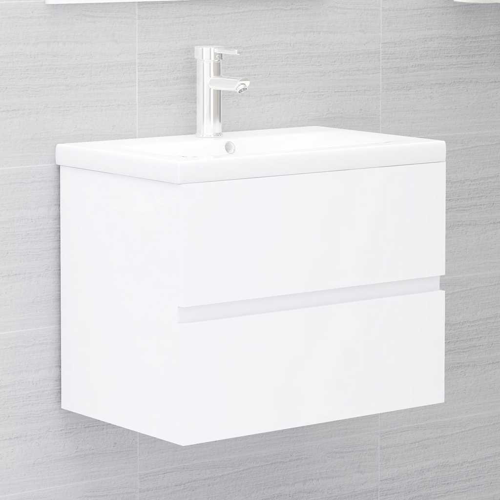 vidaXL Bathroom Furniture Set White Engineered Wood