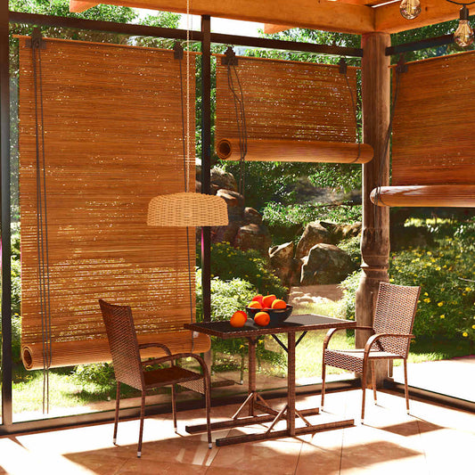 vidaXL 3 Piece Garden Dining Set Brown