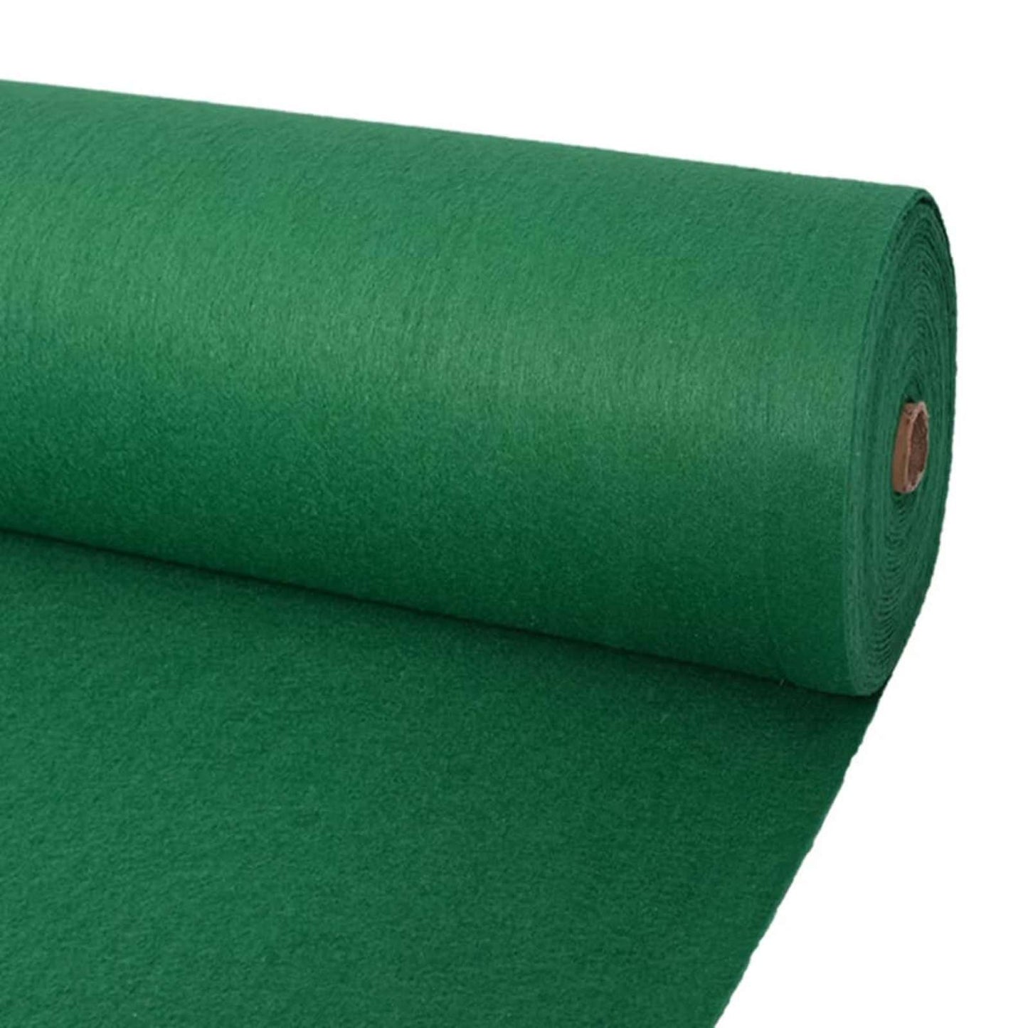 vidaXL Carpet Plain Green 1.2 x 12 m Polyester