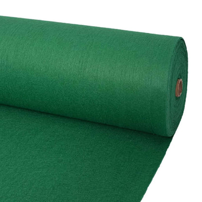 vidaXL Carpet Plain Green 1.2 x 12 m Polyester