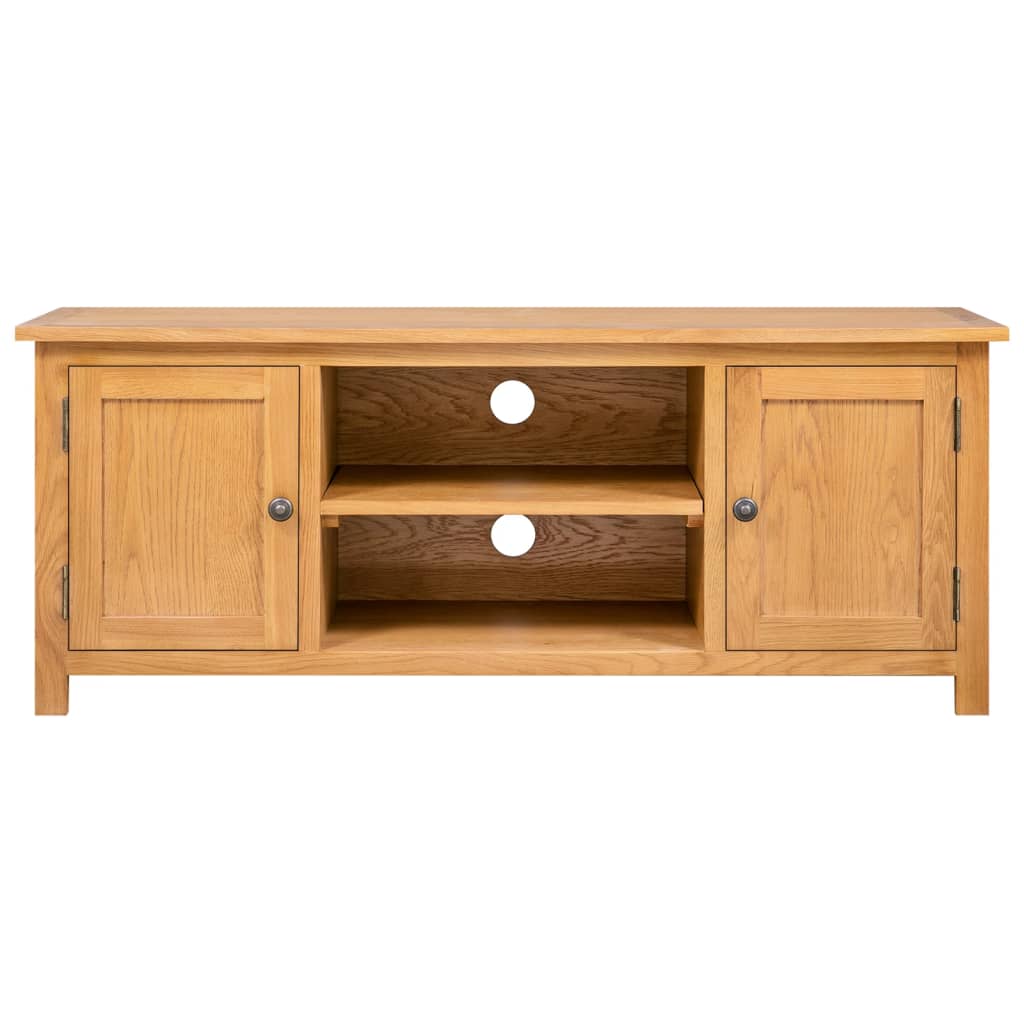 vidaXL TV Cabinet 110x35x44 cm Solid Oak Wood