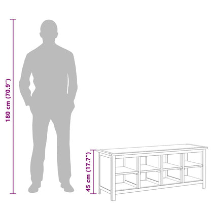 vidaXL Shoe Rack 114x37x45 cm Solid Oak Wood