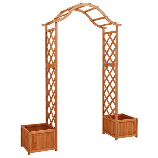 316388 vidaXL Garden Pergola with Planter Solid Firwood