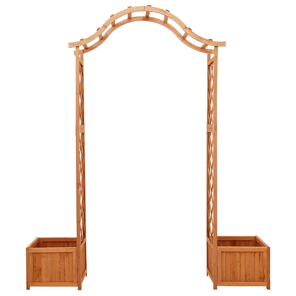 316388 vidaXL Garden Pergola with Planter Solid Firwood