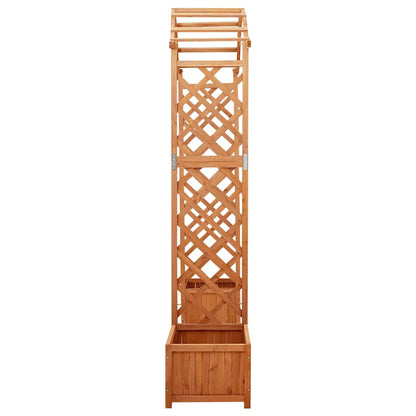 316388 vidaXL Garden Pergola with Planter Solid Firwood