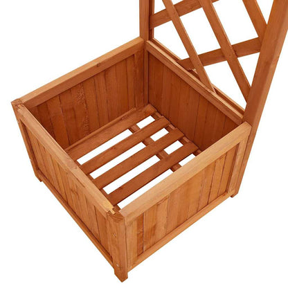 316388 vidaXL Garden Pergola with Planter Solid Firwood