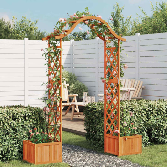 316388 vidaXL Garden Pergola with Planter Solid Firwood