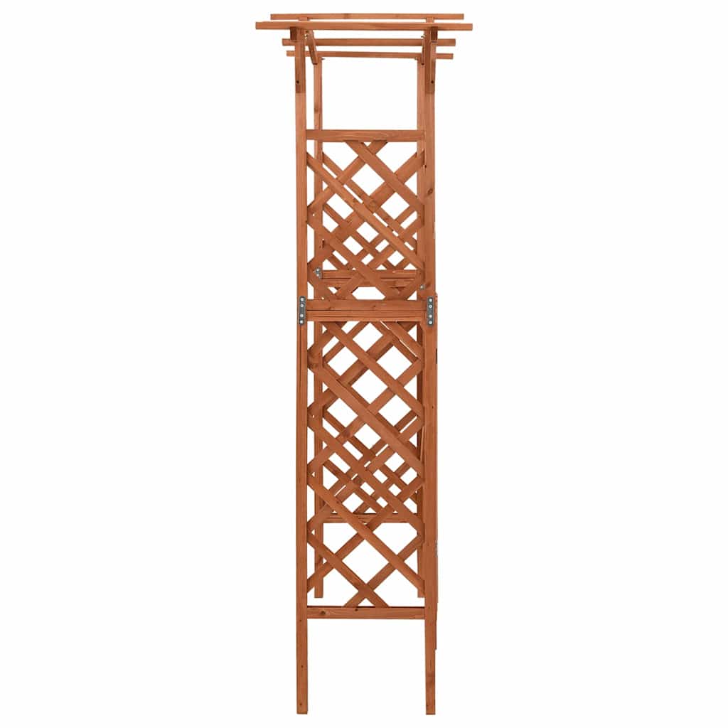 316389 vidaXL Pergola with Gate 116x40x204 cm Solid Firwood