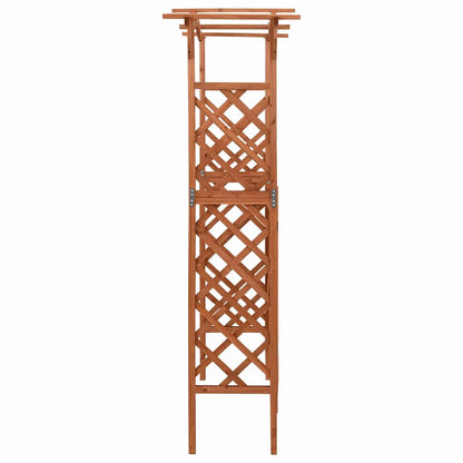 316389 vidaXL Pergola with Gate 116x40x204 cm Solid Firwood