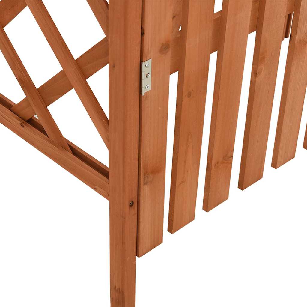 316389 vidaXL Pergola with Gate 116x40x204 cm Solid Firwood