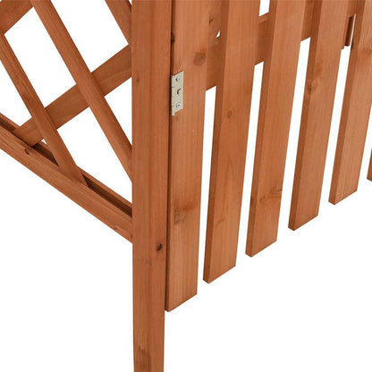 316389 vidaXL Pergola with Gate 116x40x204 cm Solid Firwood