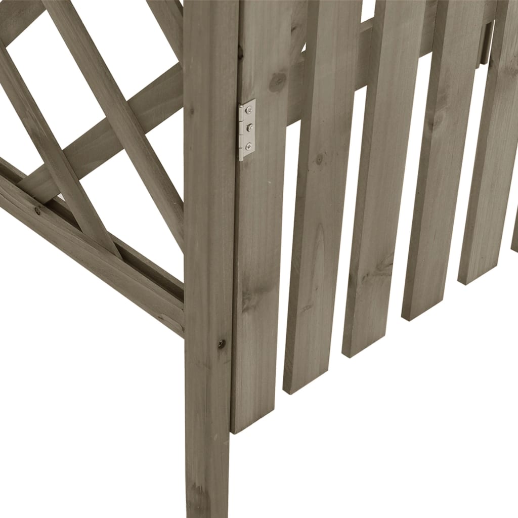vidaXL Pergola with Gate 116x40x204 cm Grey Solid Firwood