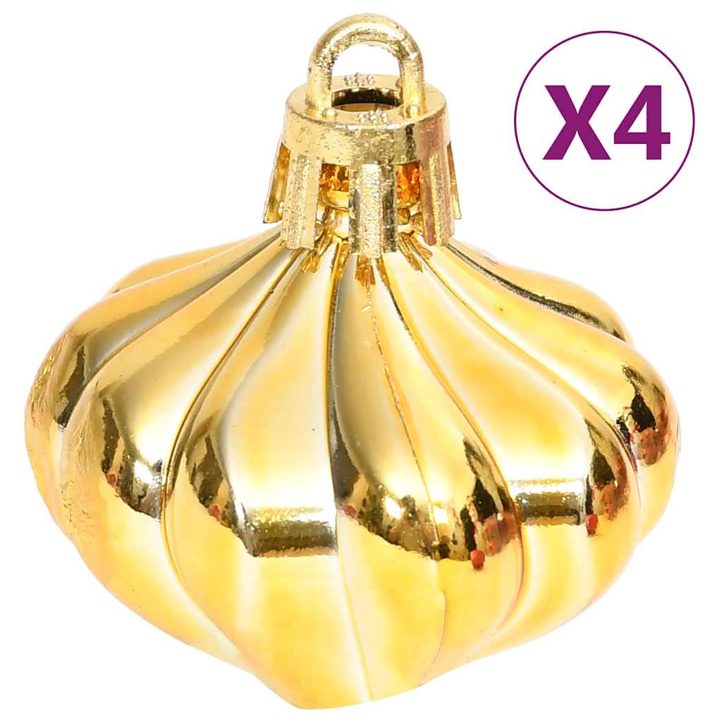 330088 vidaXL 70 Piece Christmas Bauble Set Gold and Red