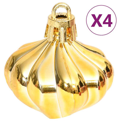 330088 vidaXL 70 Piece Christmas Bauble Set Gold and Red