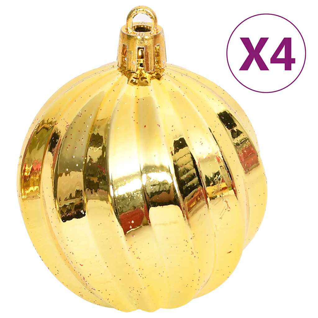 330091 vidaXL 108 Piece Christmas Bauble Set Gold and Red