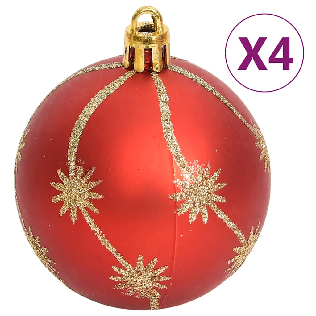 330091 vidaXL 108 Piece Christmas Bauble Set Gold and Red