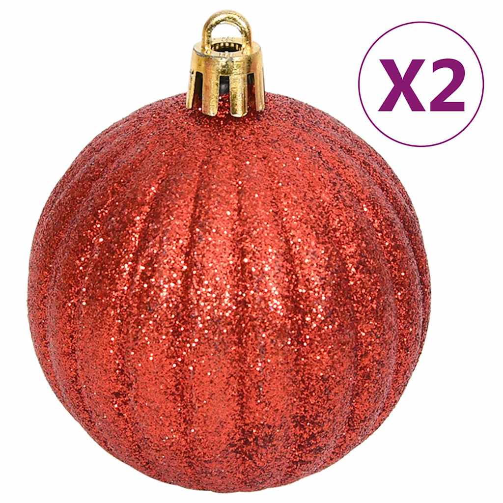 330091 vidaXL 108 Piece Christmas Bauble Set Gold and Red