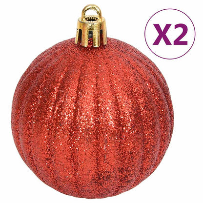 330091 vidaXL 108 Piece Christmas Bauble Set Gold and Red