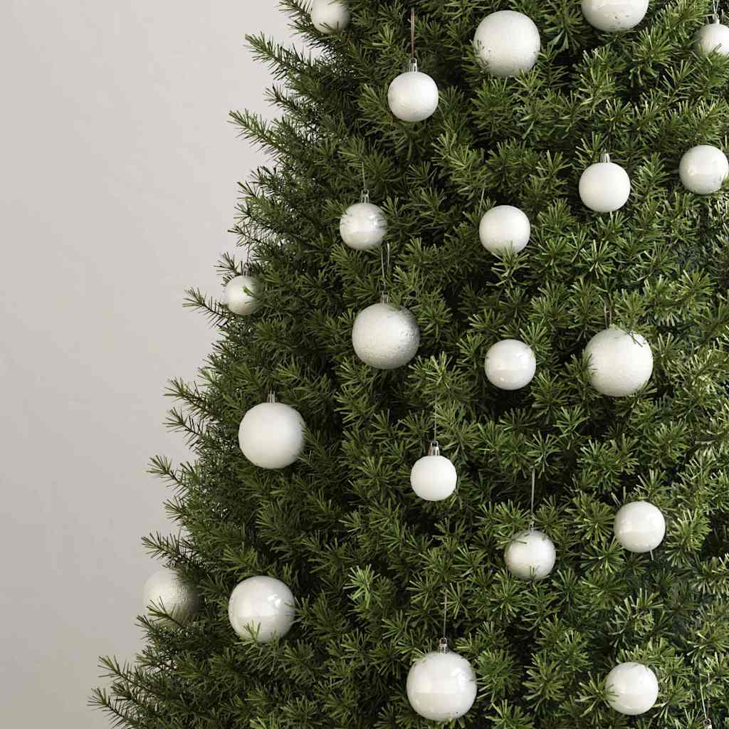 330082 vidaXL 100 Piece Christmas Ball Set White
