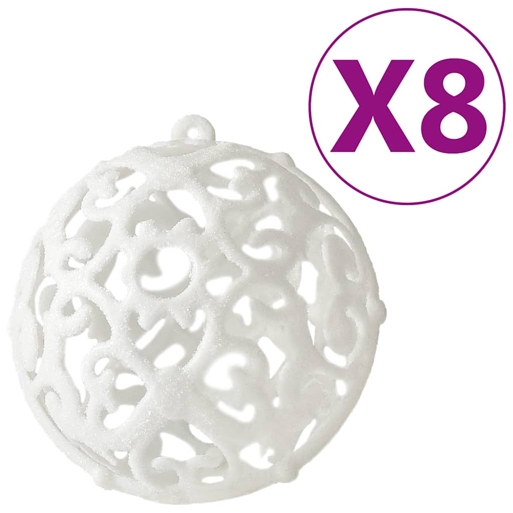 330082 vidaXL 100 Piece Christmas Ball Set White