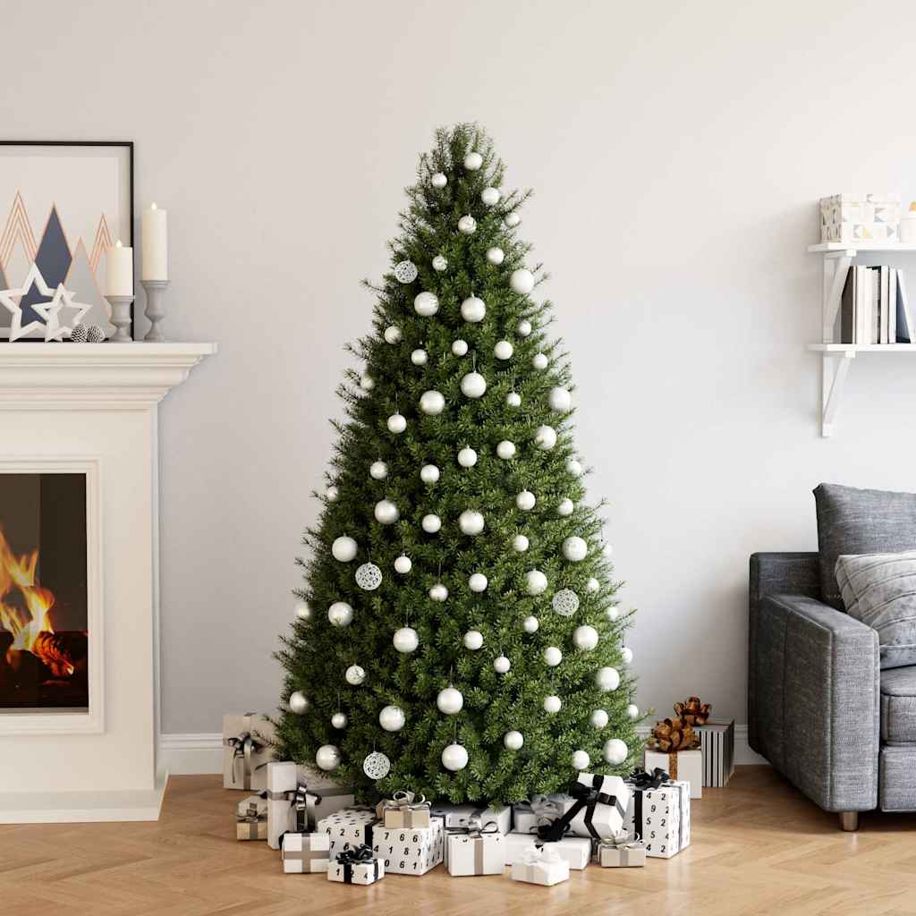 330082 vidaXL 100 Piece Christmas Ball Set White
