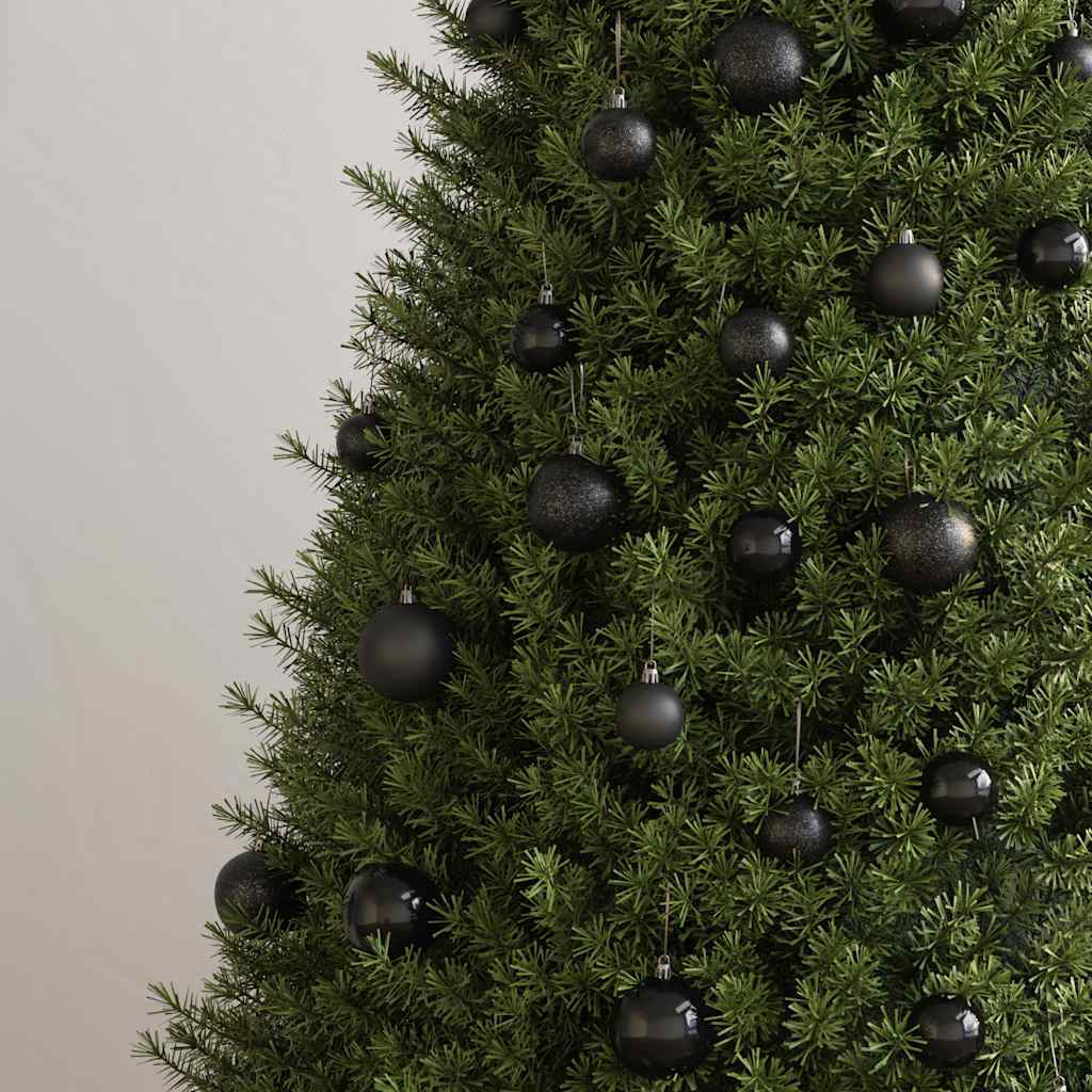 vidaXL 100 Piece Christmas Ball Set Black