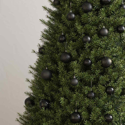 vidaXL 100 Piece Christmas Ball Set Black