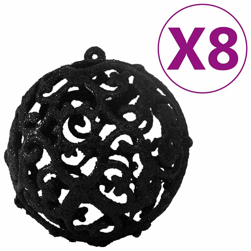 330083 vidaXL 100 Piece Christmas Ball Set Black