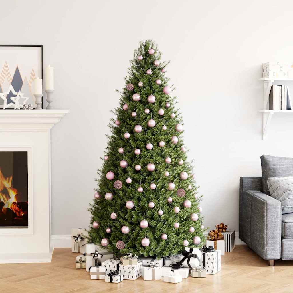330084 vidaXL 100 Piece Christmas Ball Set Pink