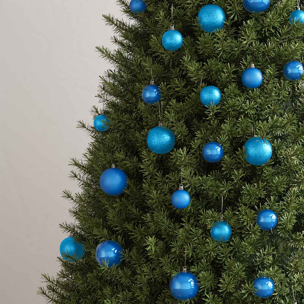 vidaXL 100 Piece Christmas Ball Set Blue