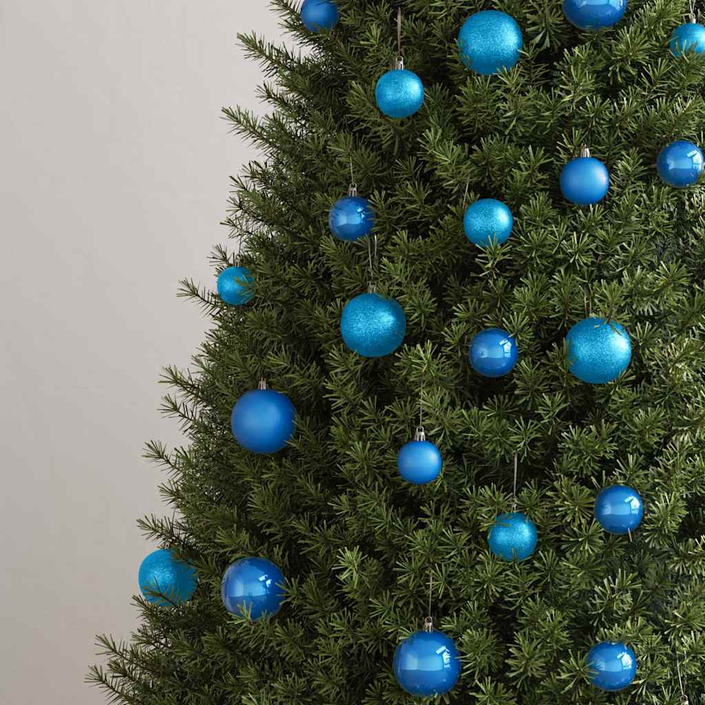 330085 vidaXL 100 Piece Christmas Ball Set Blue