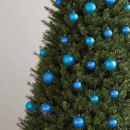 330085 vidaXL 100 Piece Christmas Ball Set Blue