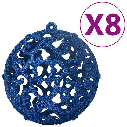 vidaXL 100 Piece Christmas Ball Set Blue