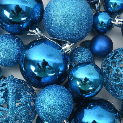 330085 vidaXL 100 Piece Christmas Ball Set Blue