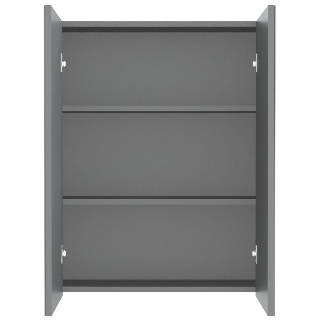 vidaXL Bathroom Mirror Cabinet 60x15x75 cm MDF Anthracite