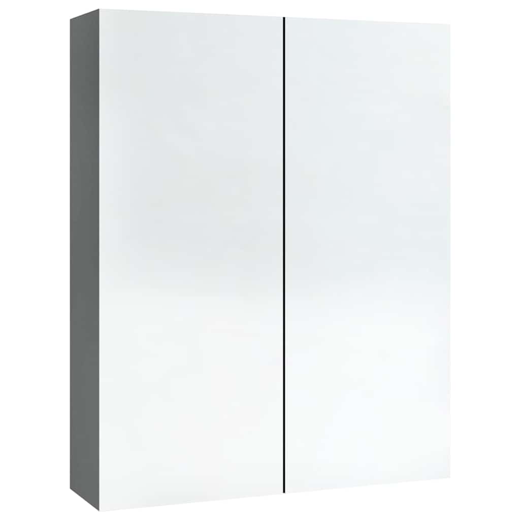 vidaXL Bathroom Mirror Cabinet 60x15x75 cm MDF Anthracite