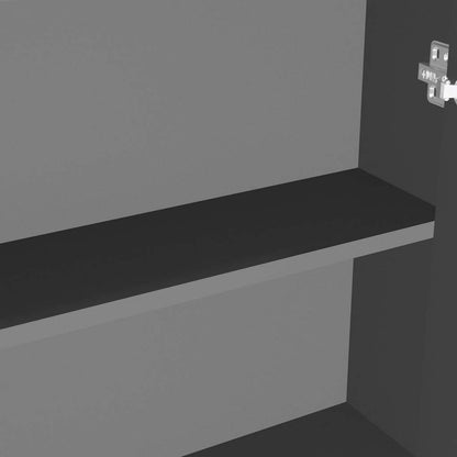 vidaXL Bathroom Mirror Cabinet 60x15x75 cm MDF Anthracite