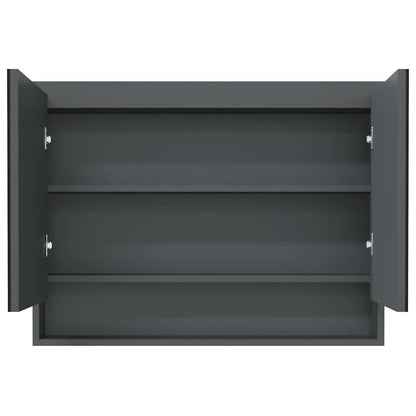 331534 vidaXL Bathroom Mirror Cabinet 80x15x60 cm MDF Grey