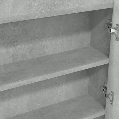 vidaXL Bathroom Mirror Cabinet 80x15x60 cm MDF Concrete Grey