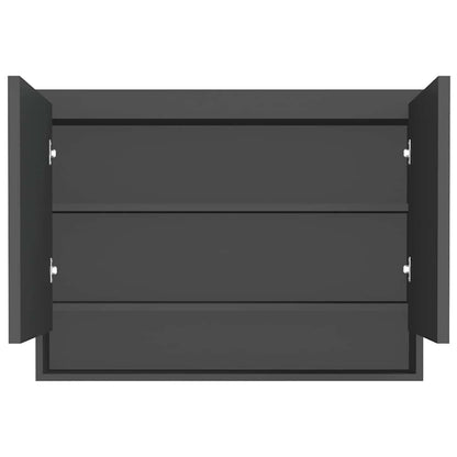 331536 vidaXL Bathroom Mirror Cabinet 80x15x60 cm MDF Anthracite