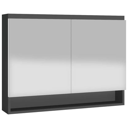 331536 vidaXL Bathroom Mirror Cabinet 80x15x60 cm MDF Anthracite