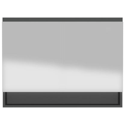 vidaXL Bathroom Mirror Cabinet 80x15x60 cm MDF Anthracite