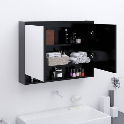 331536 vidaXL Bathroom Mirror Cabinet 80x15x60 cm MDF Anthracite