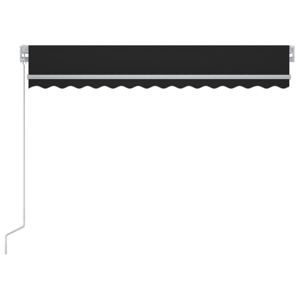 vidaXL Manual Retractable Awning with LED 300x250 cm Anthracite