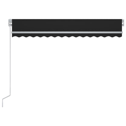 vidaXL Manual Retractable Awning with LED 300x250 cm Anthracite